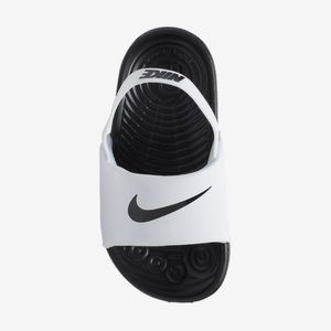 Nike Kawa Slides Sandals White/Black Size 4C
